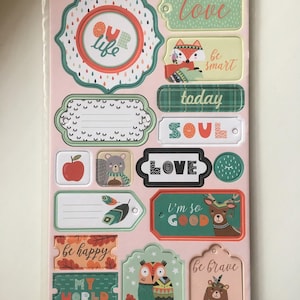 Adornos de cartón con forma de amigos divertidos de Scrapmir, troqueles de animales del bosque, material efímero para bebés, accesorios para álbumes de recortes para bebés