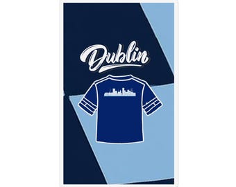 Dublin Jersey Skyline Magnet | Custom Shape Magnet, City Souvenir