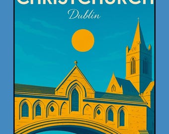 Resetryck i Dublin, Christchurch finns i fem storlekar, digitalt tryckbart