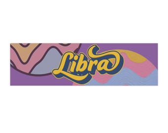 Libra retro wave sticker | Bumper Sticker