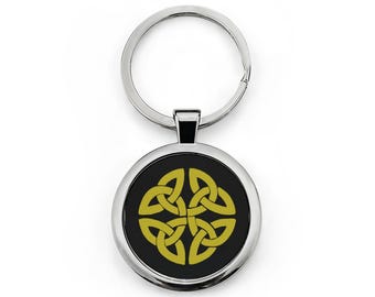 Celtic Knot Design Round Keychain | Stainless Steel
