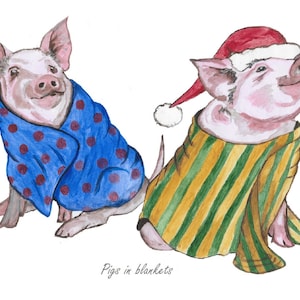 Kerstkaart Pigs in Blankets