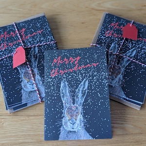 Hase Weihnachtskarte