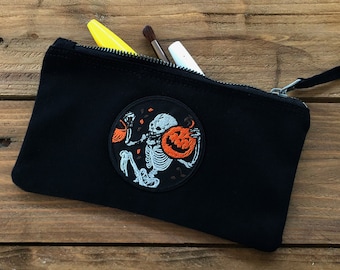 Skeleton Purse - Pumpkin Storage Purse, Spooky Gifts, Halloween Home Decor, Gothic Gifts For Women, Witchy Babe, Travel Purse