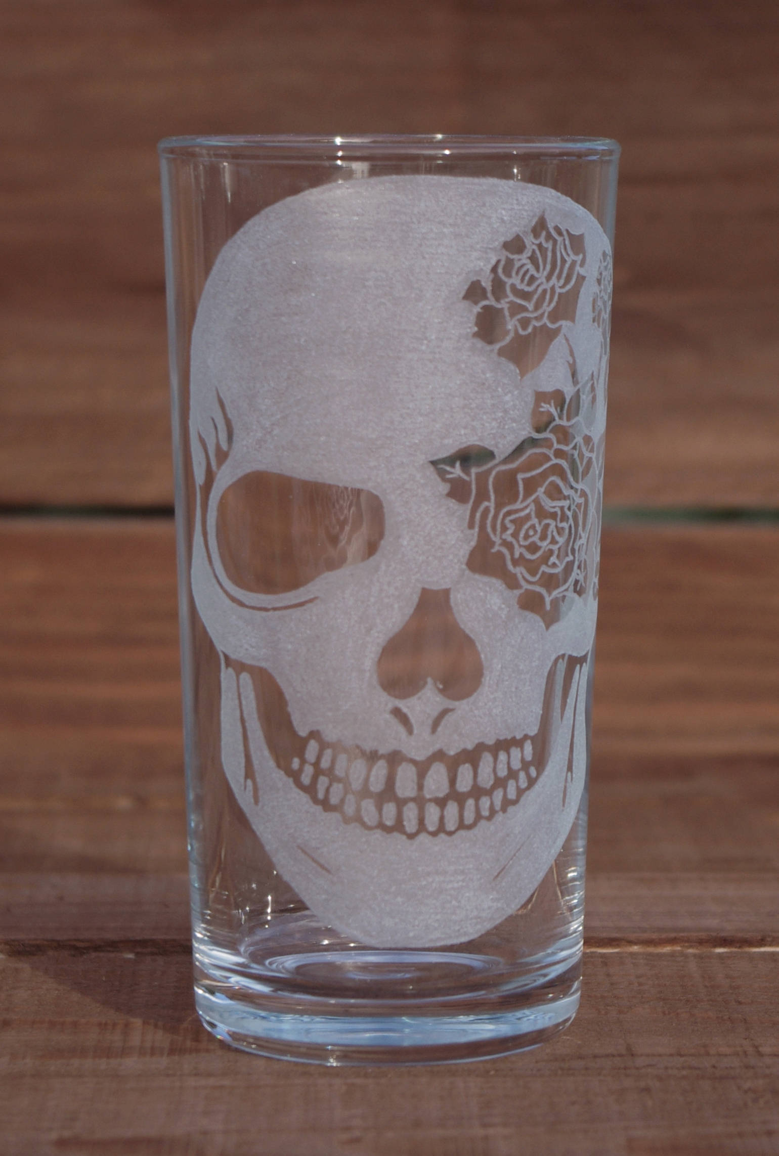 Skull Glass Skull gift for men hand engraved drinking glass Etsy