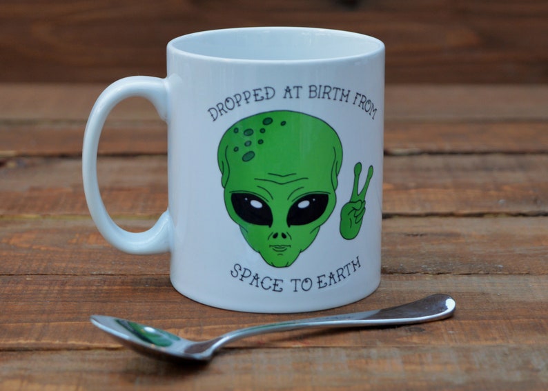 Alien Mug Scifi gift for men ufo coffee mug alien decor Etsy