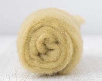 Batt, Carded Merino Wool Batt, Super Fine 19 microns - Cream/Sage