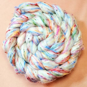 Rainbow Tweed Roving