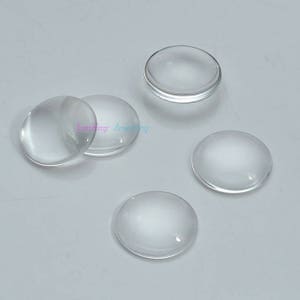 16mm Glass Crystal Paper Weight Clear Half Sphere Ball Magnifying Glass Lens 