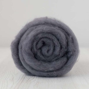 Batt, Merino Carded Wool Batt, Super Fine 19 microns - Charcoal
