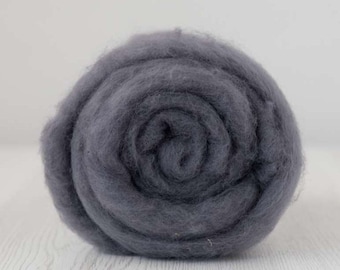 Batt, Merino Carded Wool Batt, Super Fine 19 microns - Charcoal