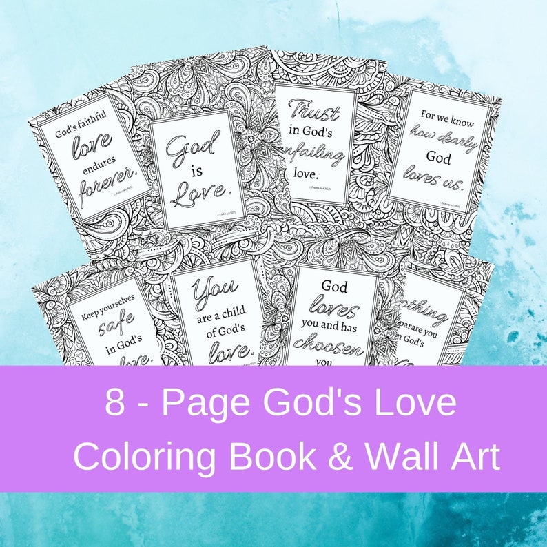 God's Love Scripture Coloring Pages Bible Verse Coloring Pages ...