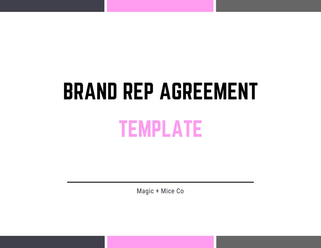 Brand Rep Agreement Template - Influencer Marketing (word & PDF) - Etsy