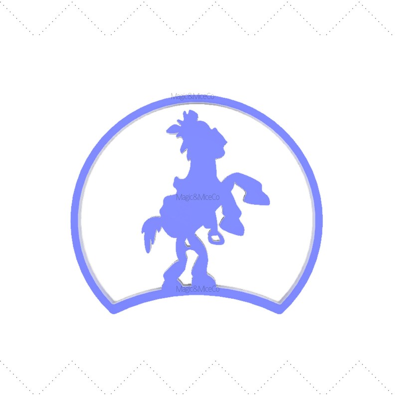 May include: A blue silhouette of a horse rearing up on its hind legs, inside a circle, on a white background.