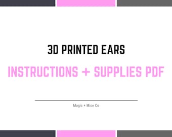 Guida fai da te per realizzare orecchie da topo stampate in 3D - Materiali e istruzioni (PDF)