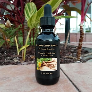 Potent Organic Dandelion Root Tincture. Rich in Nutrients & Highly Concentrated. 2oz