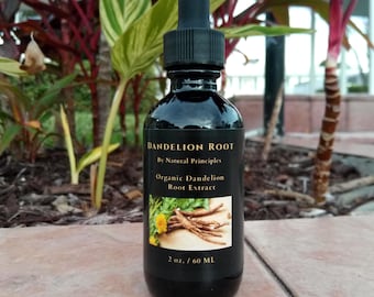 Potent Organic Dandelion Root Tincture. Rich in Nutrients & Highly Concentrated. 2oz