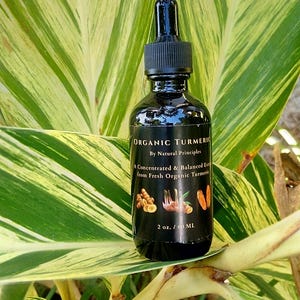 Organic Turmeric Root Tincture: Concentrated Herbal Extract, 2 oz