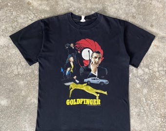Camiseta promocional vintage de la película Goldfinger de 1994 - Costura sencilla, talla L
