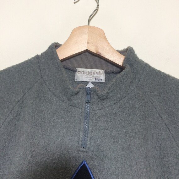 Vintage Adidas Trefoil 1/3 Zip Up Fleece Sweater … - image 4