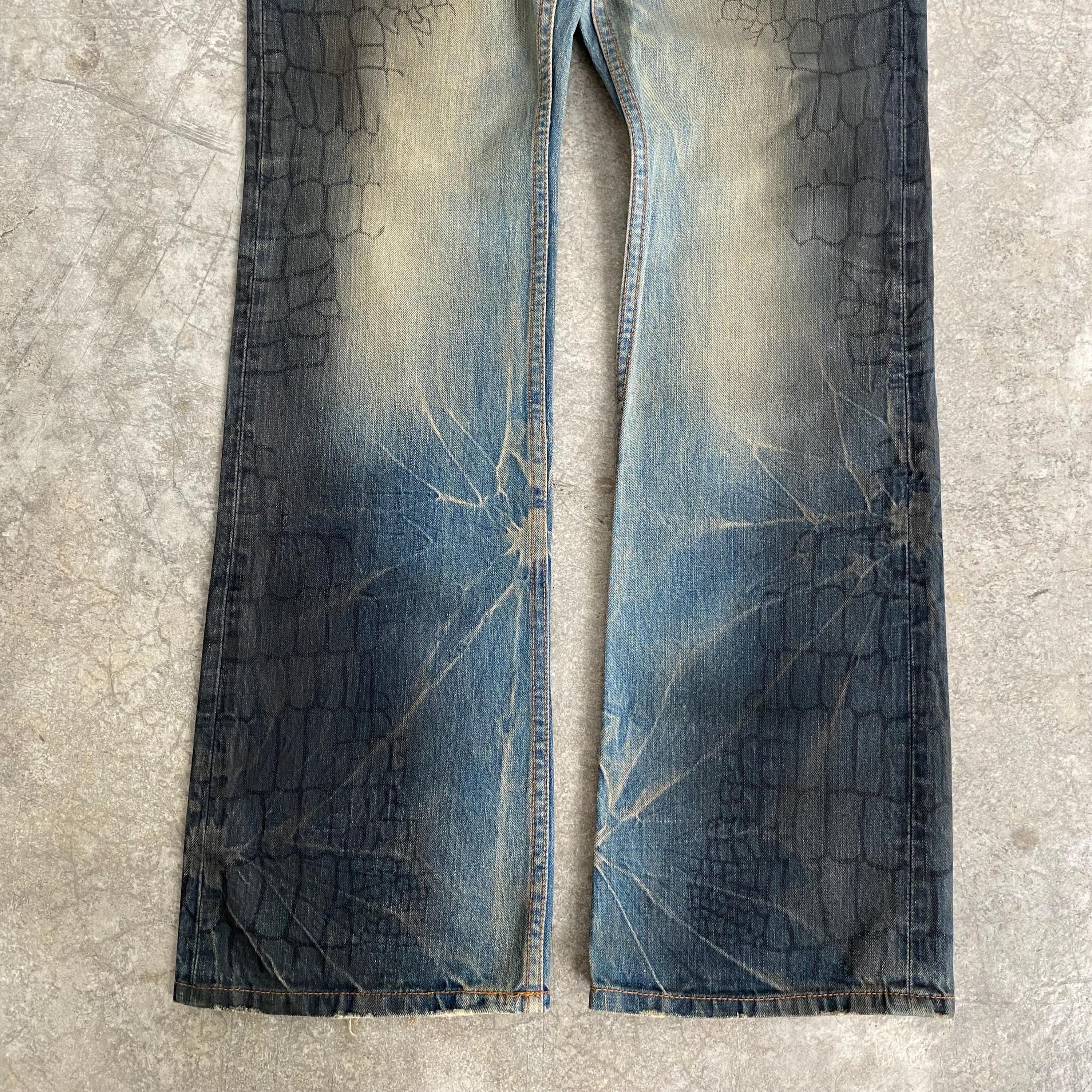 Size 34x34 2000's Vkei Visual Kei Semantic Design “snake Skin