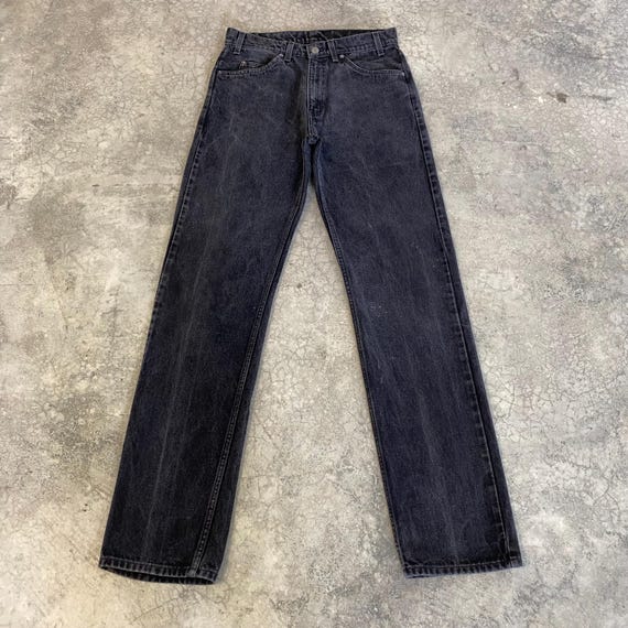 Vintage 90s Levis 505 Jeans: Black Denim, Straight Leg, Size 32x34 