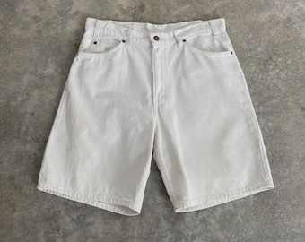 Size 33 Vintage 90’s Levi's 550 Orange Tab Baggy Denim Jeans Shorts Jorts