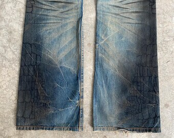 Size 34x34 2000's Vkei Visual Kei Semantic Design “snake Skin