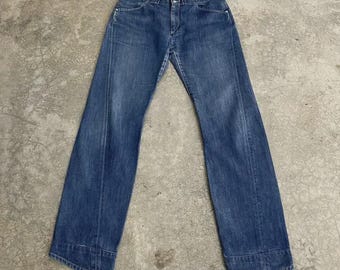 New Rare Levi's Engineered Twisted Leg Cinch Back Blue Denim Jeans