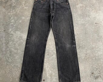 Size 31x30.5 Vintage Levis 503 Faded Black Jeans Straight Cut
