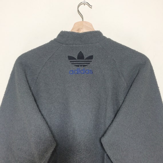 Vintage Adidas Trefoil 1/3 Zip Up Fleece Sweater … - image 7