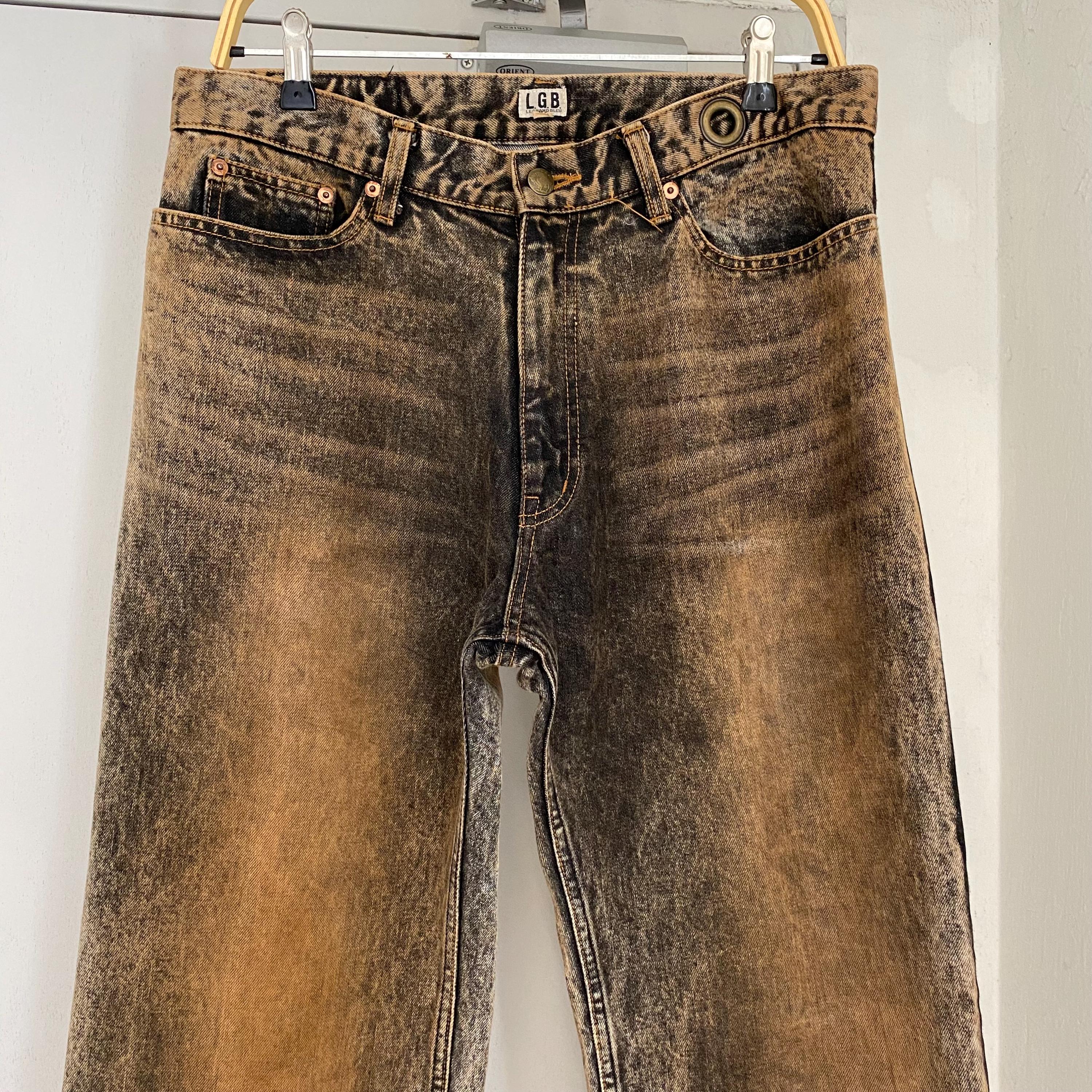 Size 31x 28.5 Le Grande Bleu L.G.B Rabbit Wide Leg Rusty Black 