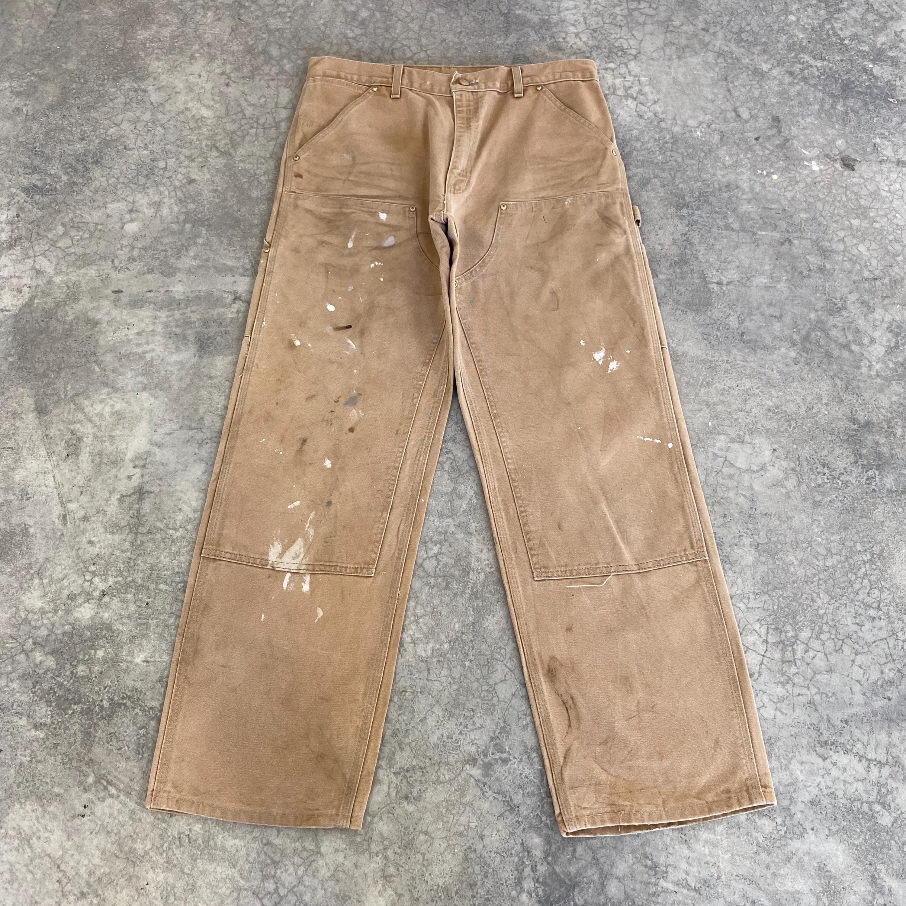 carhartt painter pants made in usa 33×30 Carhartt Carpenter Work Pants Size 33 X 30 Green - Etsy