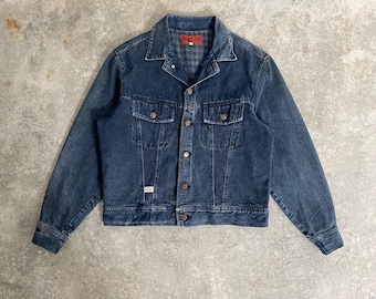 Vintage 1980’s Marithe Francois Girbaud Faded Black Lined Trucker Denim Jacket Size M