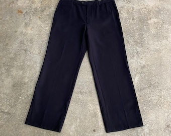 Vintage 90s Gianni Versace Red Triple Pleated Tapered Pants | Made