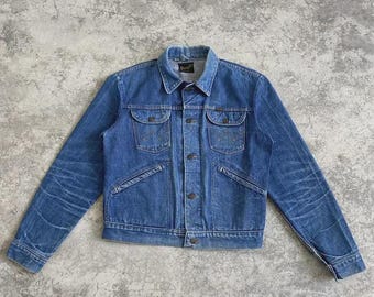 Vintage 1960's -wrangler- 8MZ Inspired Denim Jacket. Gold & Sage
