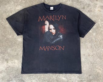 Vintage 00s Marilyn Manson Band : Moving Blue 2003 T-shirt