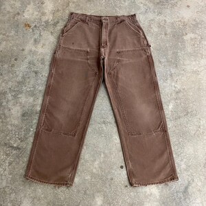 サイズ36x30 ヴィンテージ カーハート ダブルニー フェードブラウン