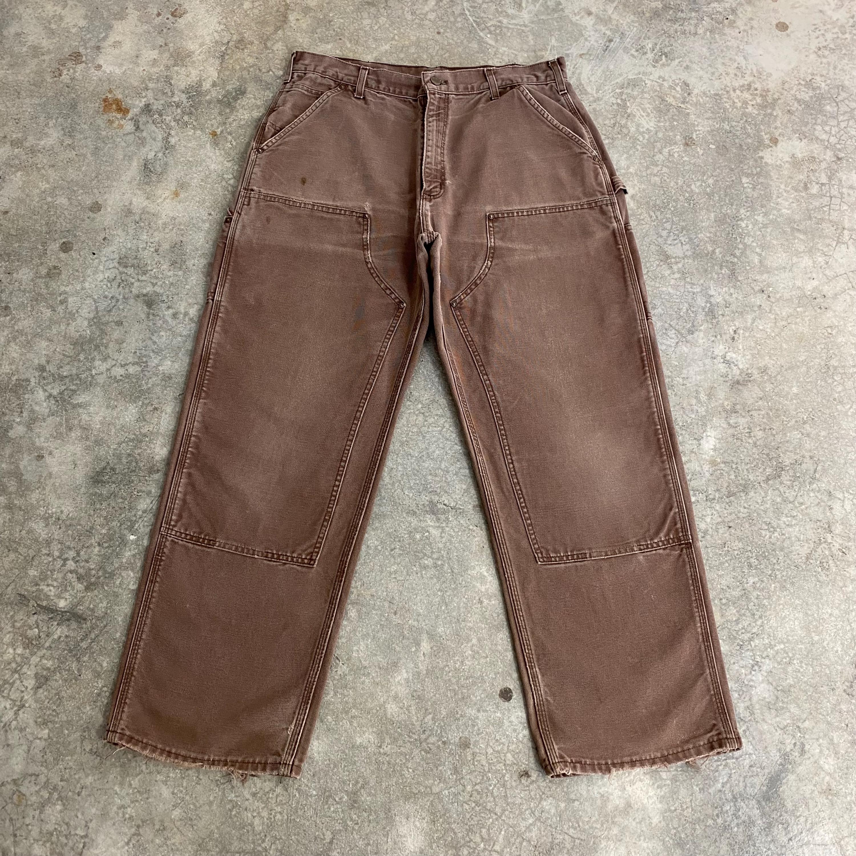 Carhartt ダブルニー 36x30 ブラウン Carhartt（カーハート） メンズ ダブルニー ダック ペインター パンツ