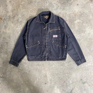 Vintage 90's RRL Ralph Lauren Buckle Back Pleated Denim Jacket XL