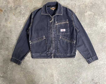Vintage 1990’s Harley Davidson Faded Black Boxy Work Jacket