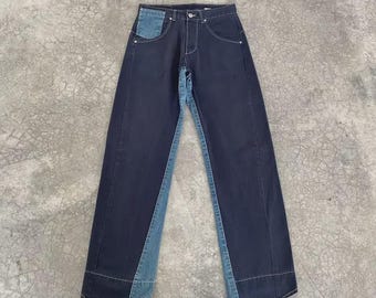 Size 30x33 Vintage Levi's Engineered Takuya Kimura Bicolor Denim Button Fly Jeans