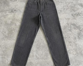 Größe 29x30 Archiv Comme Des Garcons Homme Smoky Black Denim Relaxed Fit Jeans; Jahrgang 1990er Jahre