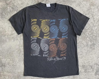 Vintage 1989 The Rolling Stones North America Tour Promo T-shirt Band Tee Rock Concert Merch Made In USA Size Medium