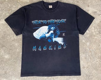 Vintage 1998 WWF Mankind „Talk to the Sock“ WWE Mr. Socko T-Shirt XL