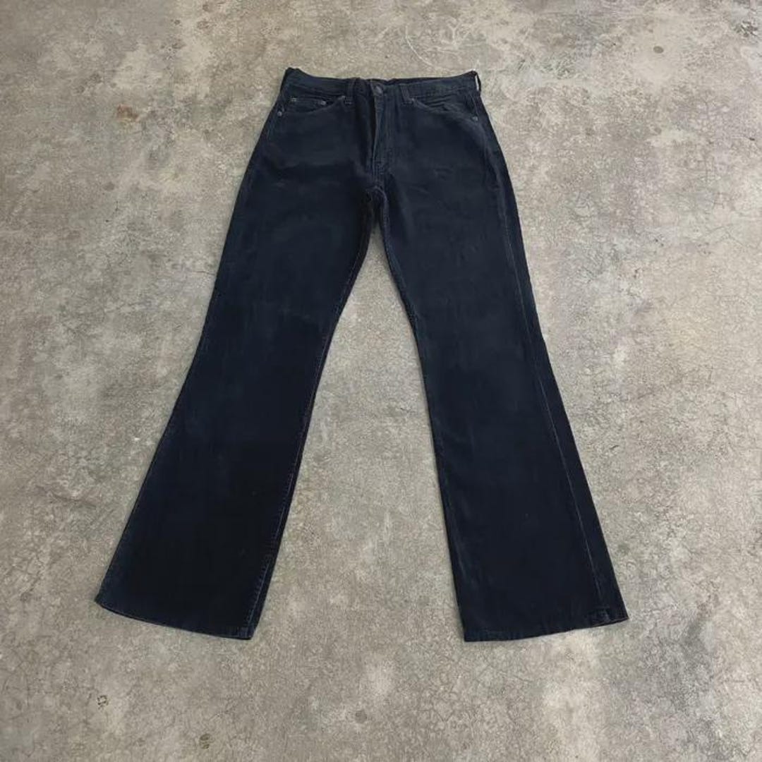 Size 31x32 Vintage 90's Levi's 517 Bootcut Corduroy Flared Black