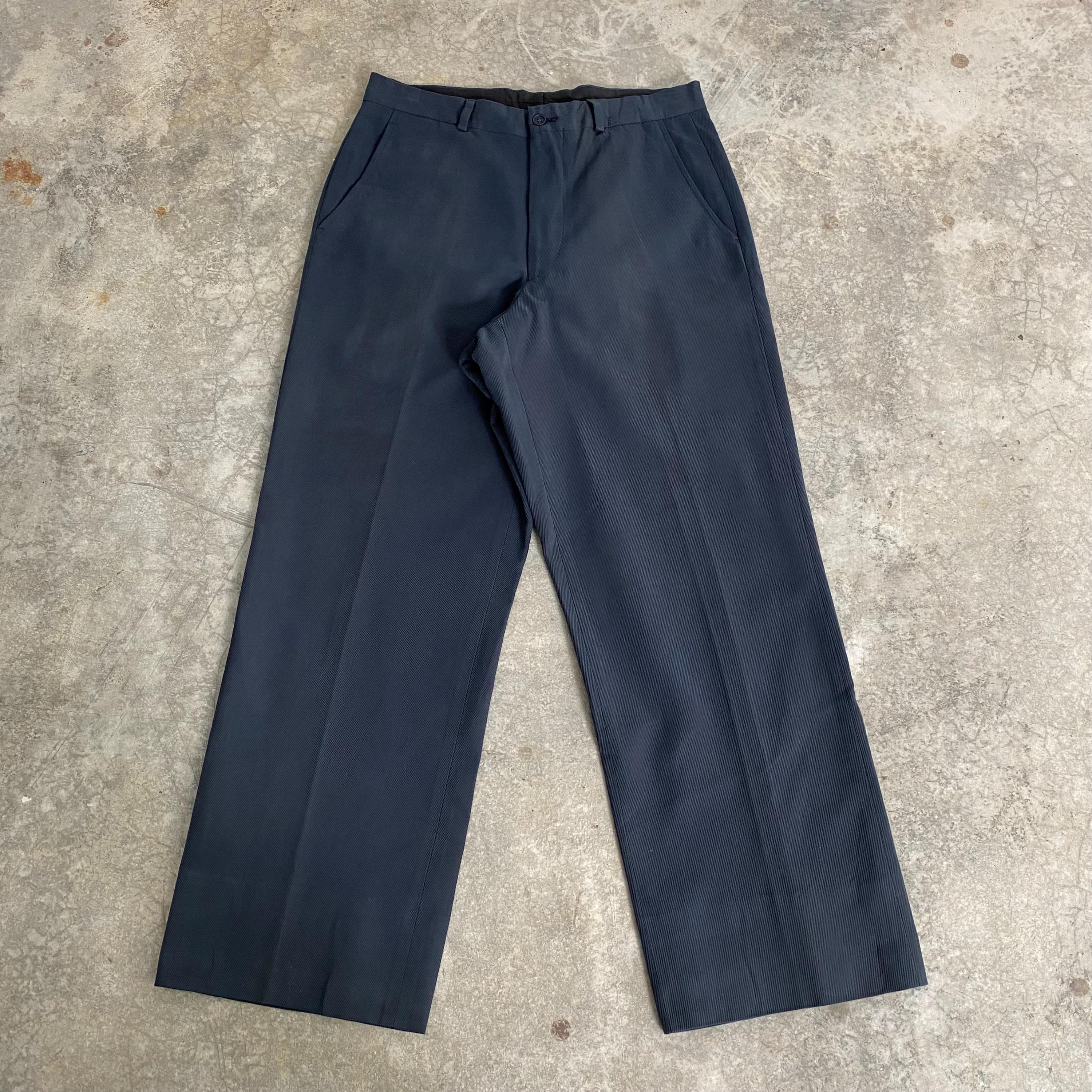 Size 31x28.5 Emporio Armani Twill Cotton Wide Leg Trouser Pants