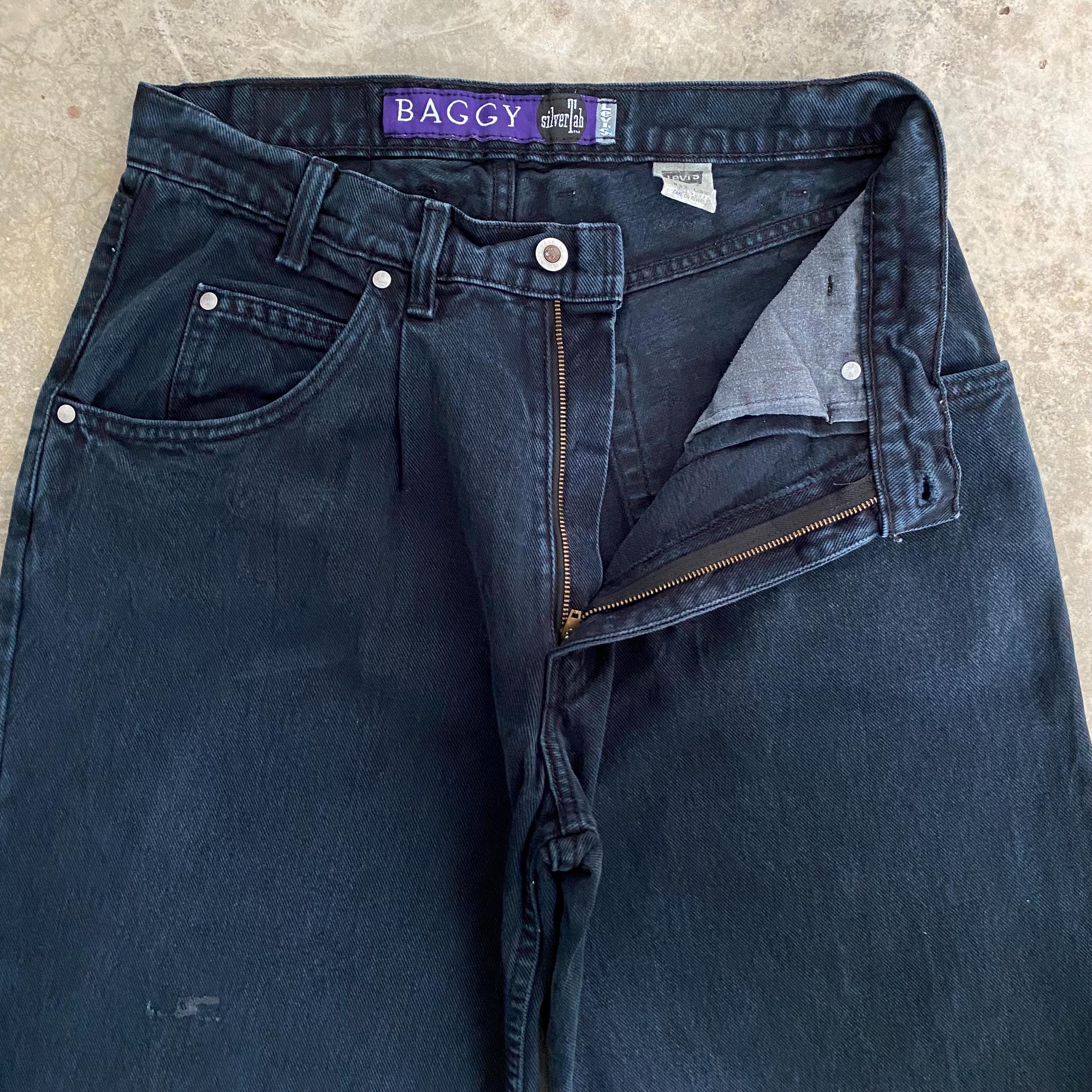 Size 32x32 Vintage 1995 Levis Silvertab Wide “baggy” Faded Black