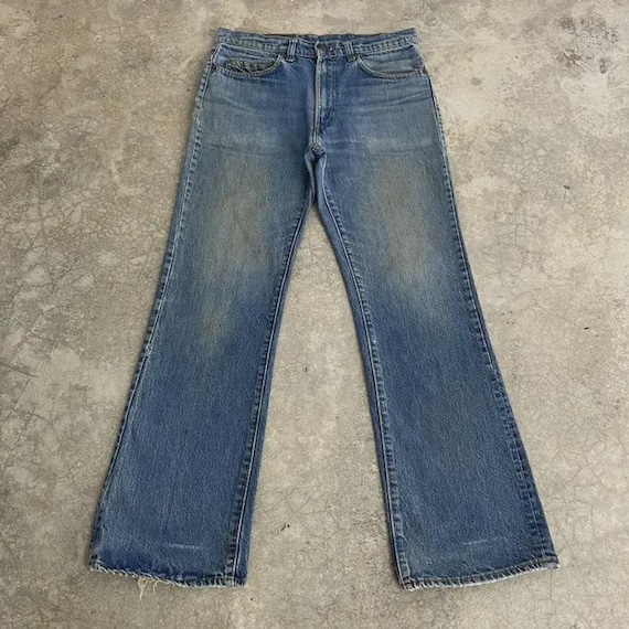 80’s Levi's 517 Flare Denim Pants Size 32x30 Vintage 80's Levi's 517 Black Bar Tack Bootcut Denim
