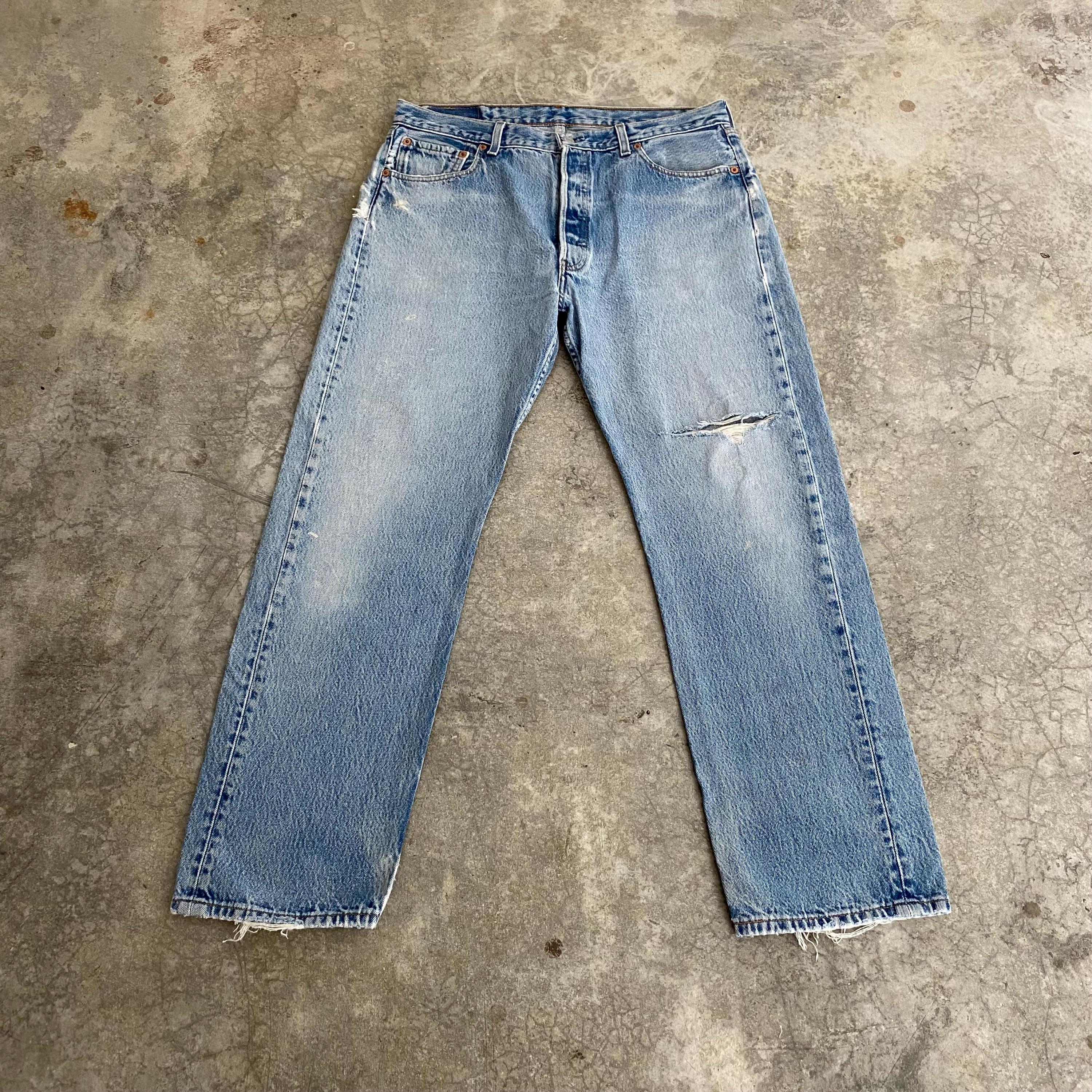 サイズ35x29.5 ヴィンテージ 90年代後期 Levis 501 フェードブルー